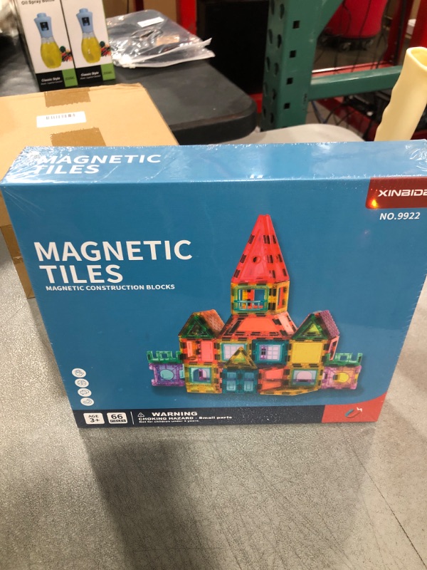 Photo 2 of ZKA Magnetic Tiles Building Blocks Transparent Magnet 3D Building Blocks Board Kids Over Age 3 Learning Educational Toys(66PCS)