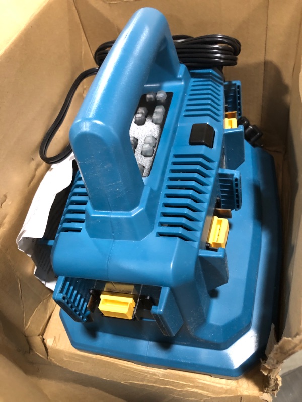 Photo 3 of ?Rapid & Wall Hole? Replacement 6 Port Chrager for Makita 18V Six Port Lithium-Ion Charger Fast Charge with Power Button,6 LED Indicators