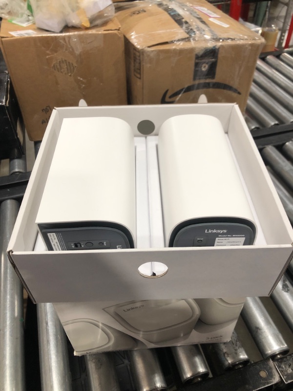 Photo 2 of Linksys Velop Pro WiFi 6E Mesh System - Cognitive Mesh Router with 6 Ghz Band Access & 5.4 (AXE5400) Gbps True Gigabit Speed - Whole-Home Coverage up to 9,000 sq. ft. & 200+ Devices - 3 Pack