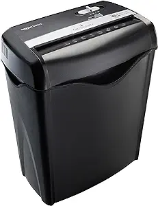 Photo 1 of Amazon Basics 6-Sheet Cross-Cut Paper Shredder and Shredder Sharpening