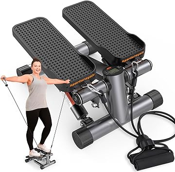 Photo 1 of Sportsroyals Stair Stepper for Exercise, Mini Steppers with Resistance Band, Hydraulic Fitness Stepper Exercise Home Workout Equipment for Full Body Workout, 330lbs Weight Capacity
