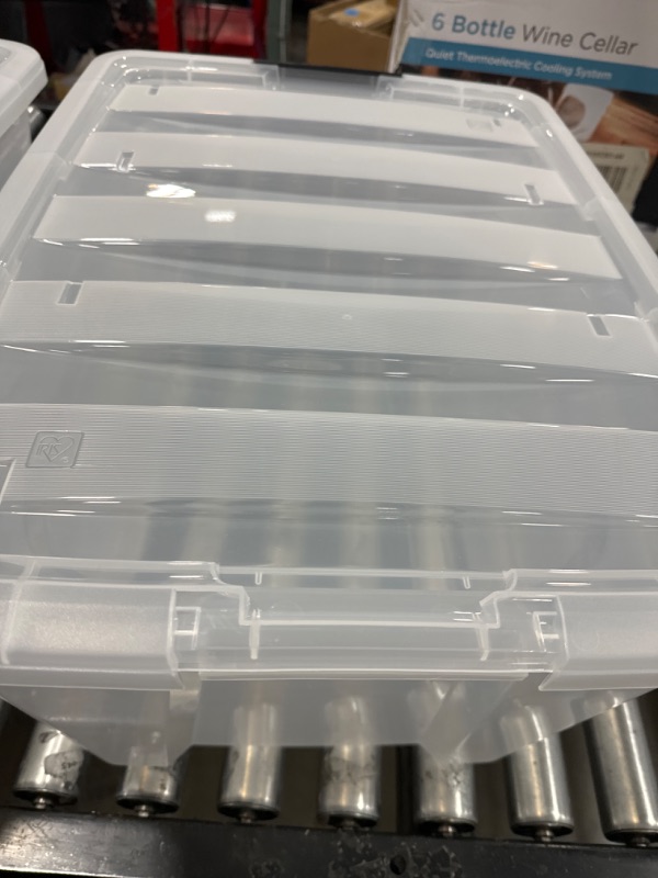 Photo 2 of  53 Quart Stackable Plastic Storage Bins with Lids and Latching Buckles