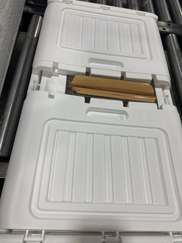 Photo 1 of 1 Pc of Foldable Storage Box Collapsible Plastic Stackable Organizer Case Bin with Lid