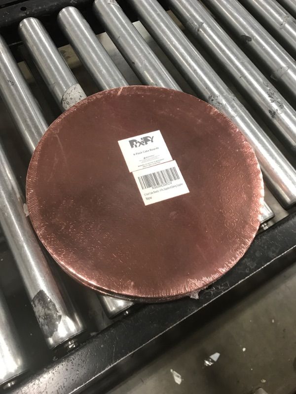 Photo 2 of 12 Inch Cake Boards - 4Pack Cake Drums 12 Inch Dia - Disposable Rose Gold Cake Board Circles - Reusable Round Cake Boards - Cake Base Cardboard Cake Rounds - Cake Decorating Supplies & Baking Supplies Round Rose Gold