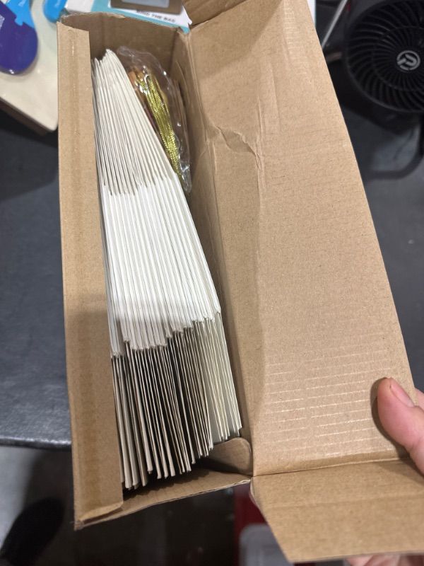 Photo 1 of Qeeenar 73 Pcs White Christmas Gift Boxes Set Bulk Include 24 8 x 8 x 4 Inch Christmas Boxes 24 Artificial Pine Cone or Gingerbread Man Decorations 24 Thank You Cards 1 Rope (Gingerbread)