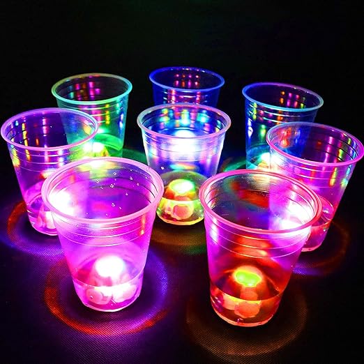 Photo 1 of 16oz Glowing Party Cups for Indoor Outdoor Party Event Fun, Pack with Flashing color Bright Glow-In-The-Dark Colors for House Parties Birthdays Concerts Weddings BBQ Beach DJ Holidays
