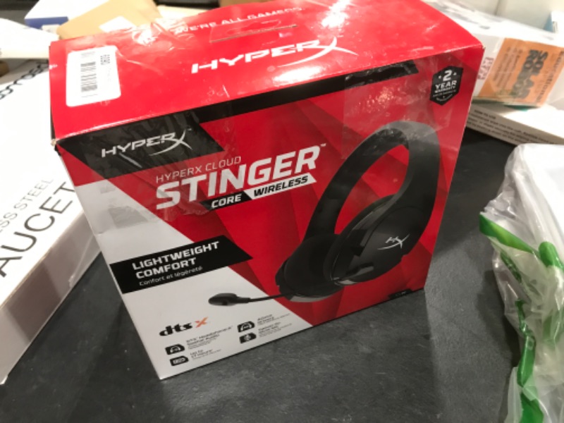 Photo 3 of HyperX Cloud Stinger Core – Wireless Lightweight Gaming Headset, DTS Headphone:X spatial audio, Noise Cancelling Microphone, For PC, Black Black Wireless Stinger Core