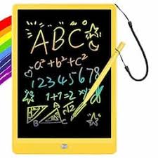 Photo 1 of 2-in-1 LCD Writing Tablet and Magnetic Drawing Board,13 inch Electronic Drawing Pads and Magnetic Dot Board,Erasable Doodle Board,Educational Toys Gift for 3 4 5 6 7 8 Years Old Kids Toddler (Yellow)