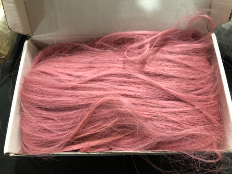 Photo 1 of 7JHH WIGS Light Pink Wig With Bang Straight Wig For Women Synthetic Neon Pink Wig Colorful Cosplay Wigs For Party And Daily Use?23" Light Pink Cosplay pink