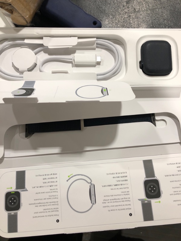 Photo 2 of Apple Watch Series 9 [GPS 41mm] Smartwatch with Midnight Aluminum Case with Midnight Sport Loop. Fitness Tracker, Blood Oxygen & ECG Apps, Always-On Retina Display, Carbon Neutral Midnight Aluminum Case with Midnight Sport Loop 41mm One Size - fits 130–20