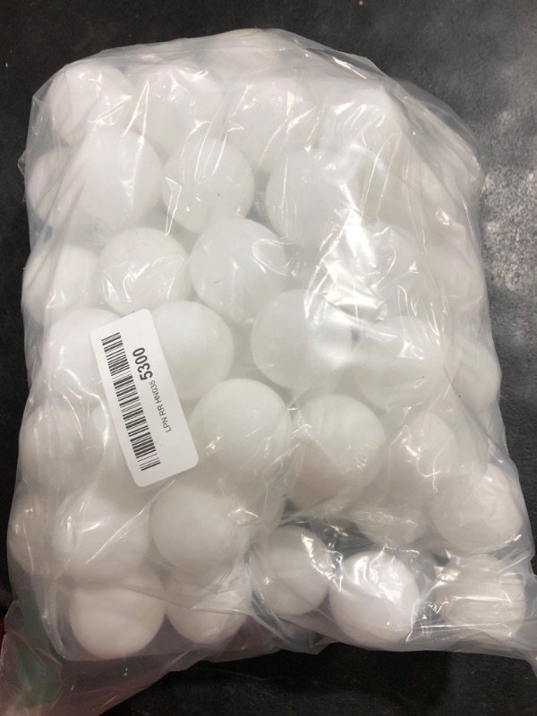 Photo 2 of 100 Pack Balls Table Tennis Balls Multi Colored Balls 40mm Plastic Balls 40mm Beer Balls Bulk Small Balls Washable Game Balls for Carnival Pool Games, Party Decoration Pet Toy Sports White