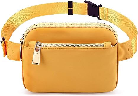 Photo 1 of Fanny Packs for Women Men Fashion Waist Packs Bag with Adjustable Strap Lightweight Crossbody Belt Bag for Workout Running Travelling Hiking,Yellow