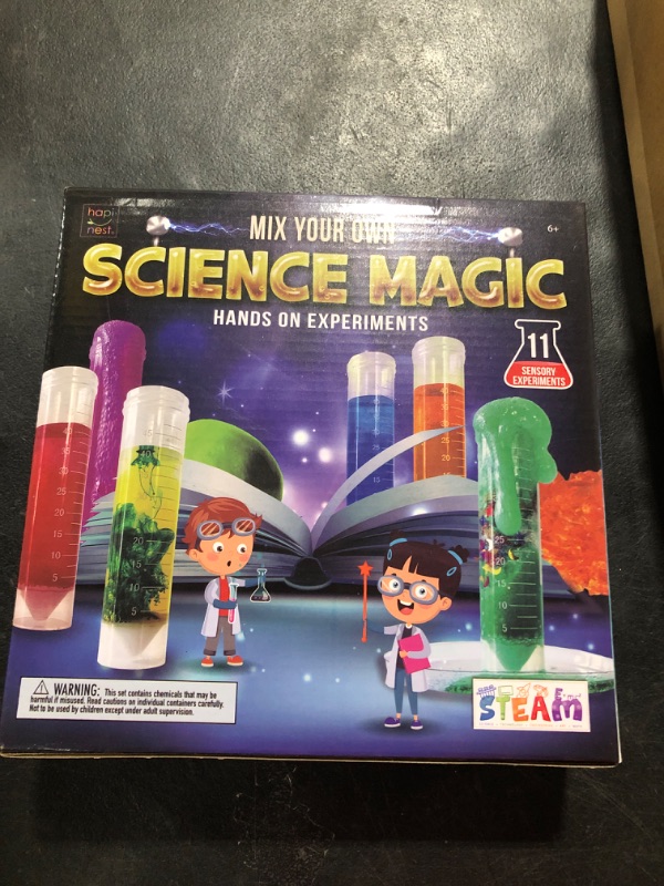 Photo 2 of Hapinest Science Magic Kit Gifts for Kids Boys and Girls Ages 6 7 8 9 10 11 12 Years Old | Hands On Chemistry Set Experiments