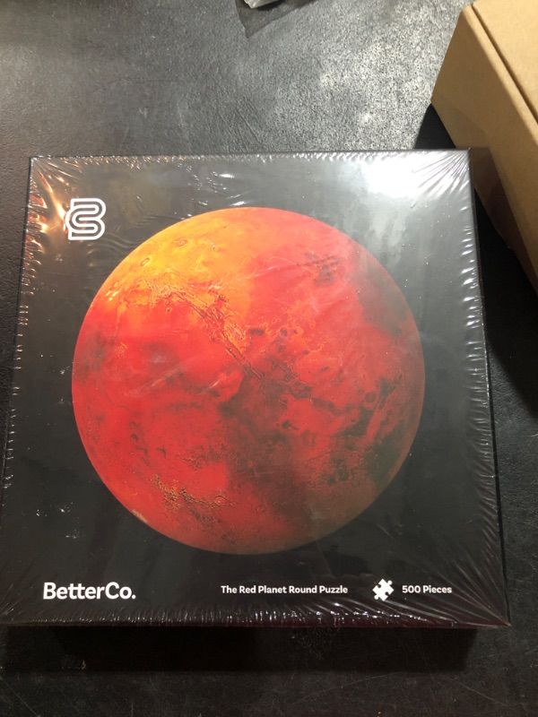 Photo 2 of BetterCo. - The Red Planet Mars Round Puzzle 500 Pieces - Difficult Jigsaw Puzzles 500 Pieces - Challenge Yourself with 500 Piece Puzzles for Adults, Teens (Red Planet)