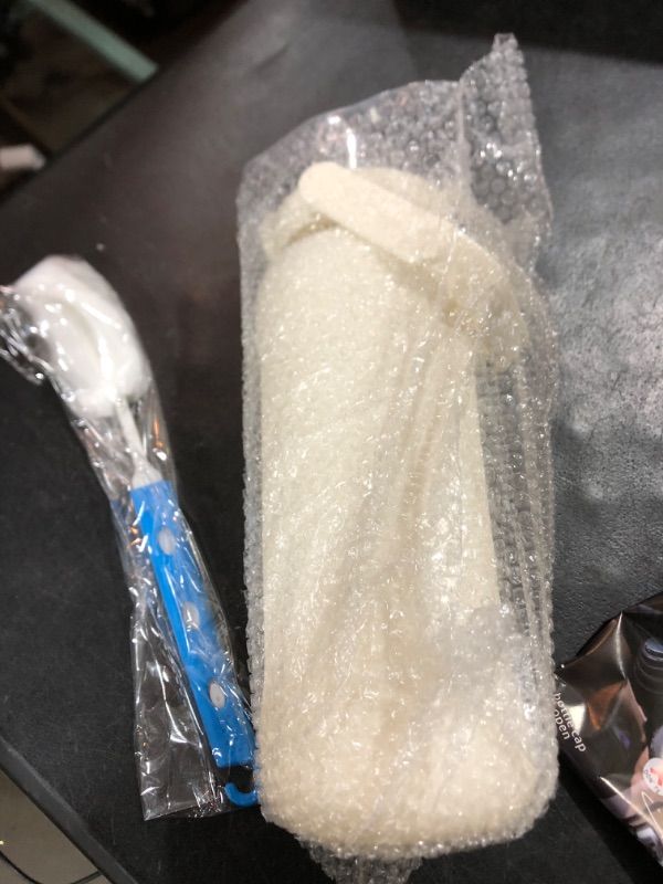 Photo 1 of SIEROZUR 64oz Glass Water Bottle with Straw and Handle Lid Half Gallon Motivational Glass Bottle with Silicone Sleeve and Time Marker Large Reusable Sports Water Jug for Gym Home Workout 52oz White