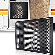 Photo 1 of  RV Door Screen Protector Adjusts from 21''- 31.5'' Aluminum RV Entry Screen Door Grille Alloy Screen Door Grill Screen Defender for RV Door, Black