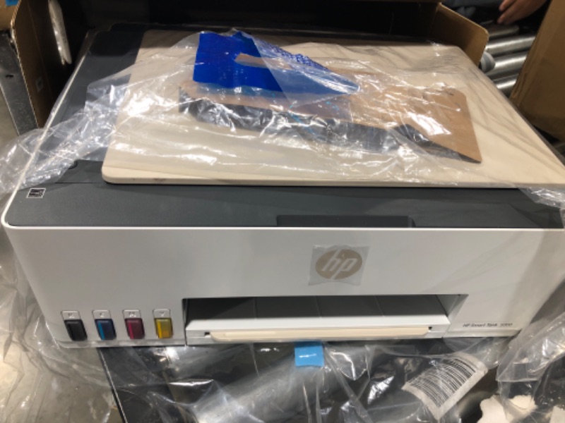 Photo 3 of HP Smart Tank 5000 Wireless All-in-One Ink Tank Printer with up to 2 years of ink included, mobile print, scan, copy, white, 17.11 x 14.23 x 6.19