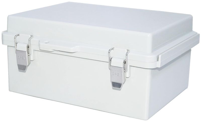 Photo 1 of  Junction Box Outdoor Waterproof Electrical Box Hinged Cover Stainless Steel Latch DIY Electrical Enclosure with Mounting Plate275*175*110mm