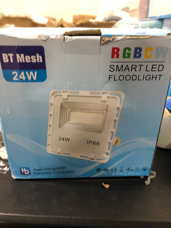 Photo 1 of Baisico LED Flood Light Outdoor Smart Floodlights RGBCW Dimmable Color Changing?LED Stage Landscape Lights?16 Million Colors& Timing & Music Sync, Apple White, IP66 (2pack)
