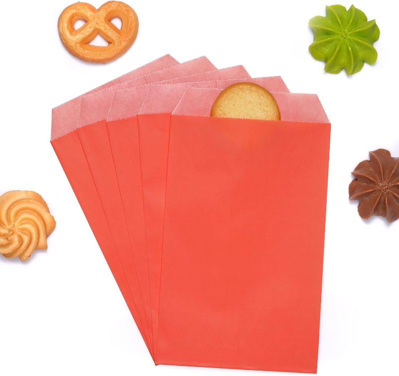 Photo 1 of 100 Glassine Paper Bags Envelopes by Quotidian (4''x6'')(Peach) 
