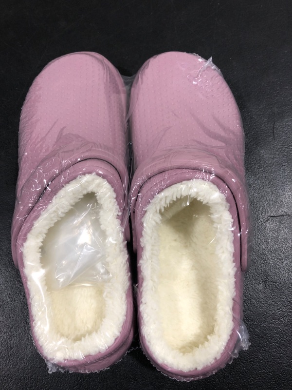 Photo 3 of 10.5 shoe size Womens Fur Lined Clogs Waterproof Garden Shoes Winter Warm House Slippers Indoor Outdoor Mules 