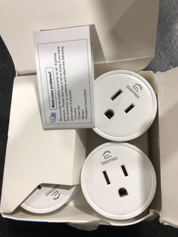 Photo 2 of EIGHTREE Smart Plug, Alexa Smart Plugs That Work with Alexa and Google Home, Compatible with SmartThings, Smart Outlet with WiFi Remote Control and Timer Function, 2.4GHz Wi-Fi Only, 4Packs

