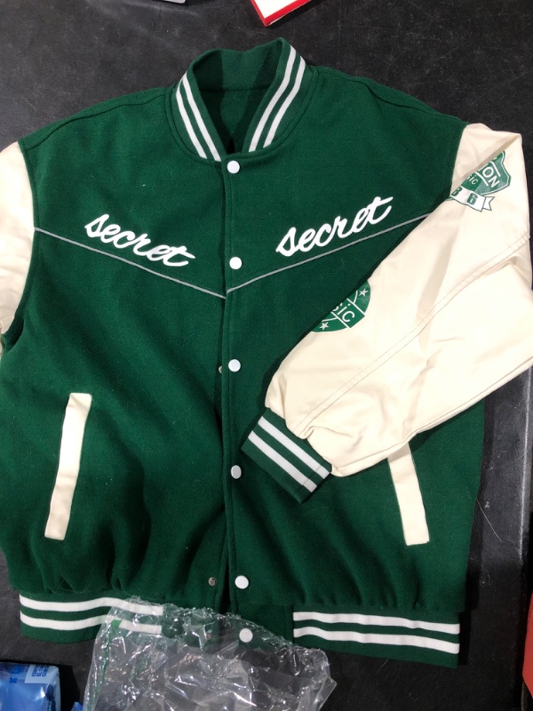 Photo 1 of Green Letterman Type Jacket No Size 