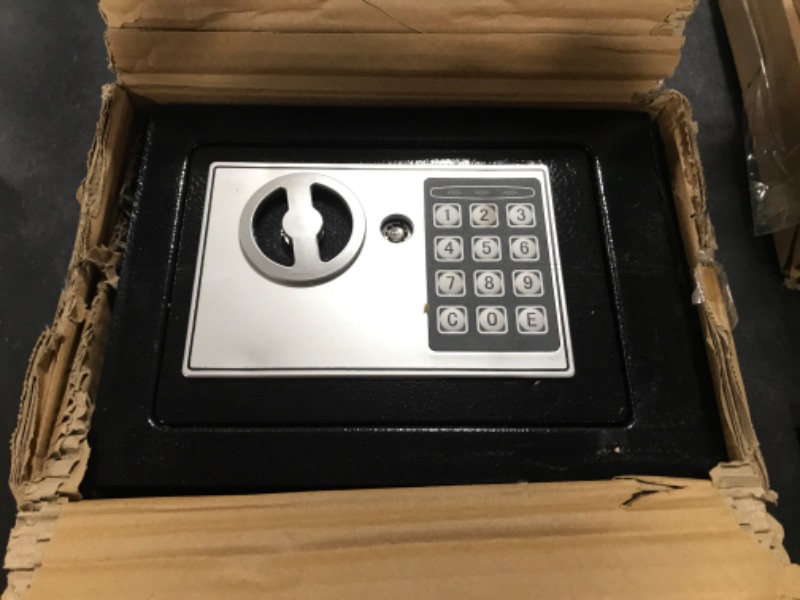 Photo 1 of Yuanshikj Electronic Deluxe Digital Security Safe Box Key Keypad Lock Home Office Hotel Business Jewelry Gun Cash Use Storage money (Black 1) Black 1 17E
