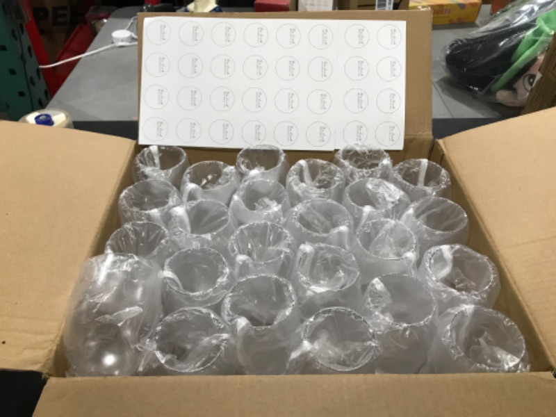 Photo 2 of 48 piece Stemless Unbreakable Crystal Clear Plastic Wine Glasses Set of 48 (10 Ounces)