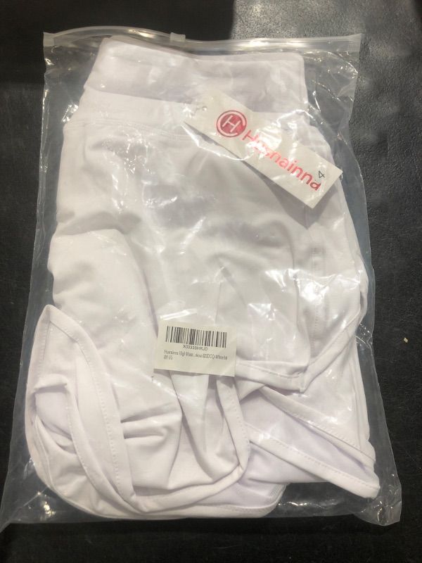 Photo 1 of Husnainna High Waisted Mesh Layered Tennis Skirt for Women with Pockets 2 in 1 Flowy Running Skirt Shorts Athletic Golf White-snow  SIZE 4