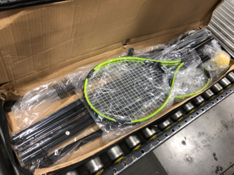 Photo 2 of  Zume Games Portable, Instant Tennis Set Includes Two Rackets, Two Balls, Net, and Carrying Case 