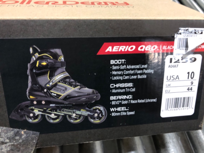 Photo 3 of Roller Derby Aerio Men's Inline Skates 10 Black/Yellow