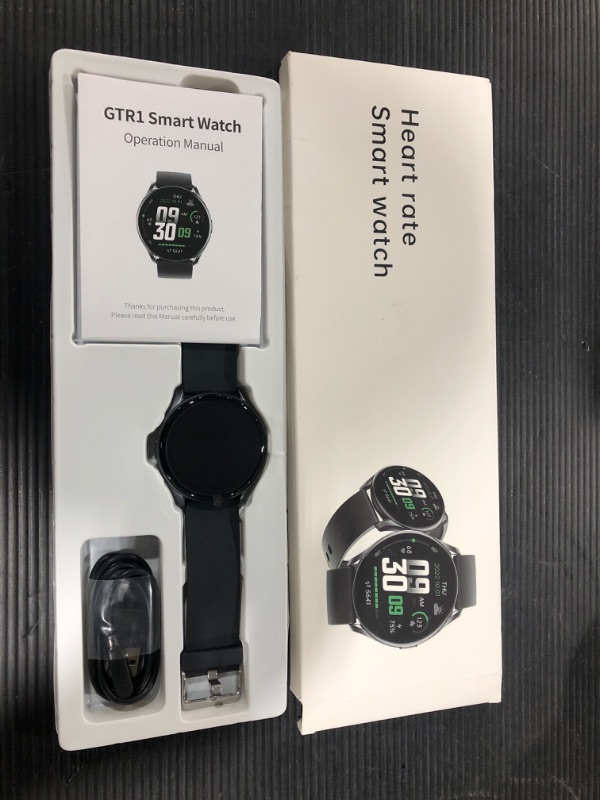 Photo 3 of GTR1 Smart Watch for Men,14-Day Battery Life, GPS, 5 Satellite Positioning, Heart Rate, SPO? Monitoring, 5 ATM, Black 