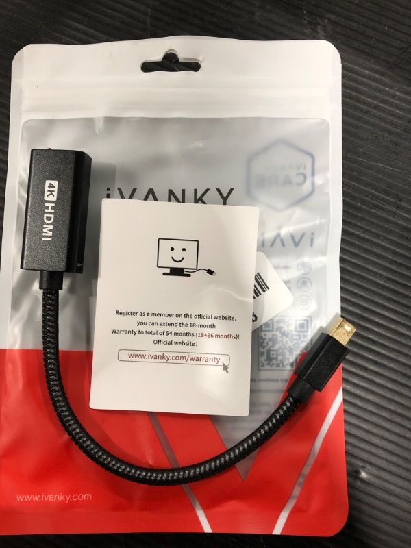 Photo 2 of iVANKY 4K Active Mini DisplayPort to HDMI Adapter - 4K 60Hz [0.24m/0.65FT