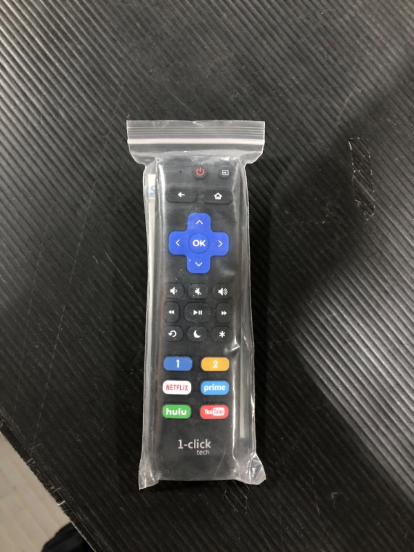 Photo 2 of 1-clicktech for?Roku TV & Roku Box? Remote Control - TCL Hisense ONN Sanyo Sharp Hitachi Element Insignia Westinghouse LG JVC Magnavox Roku TV, w/ 12 Opt. Channels 