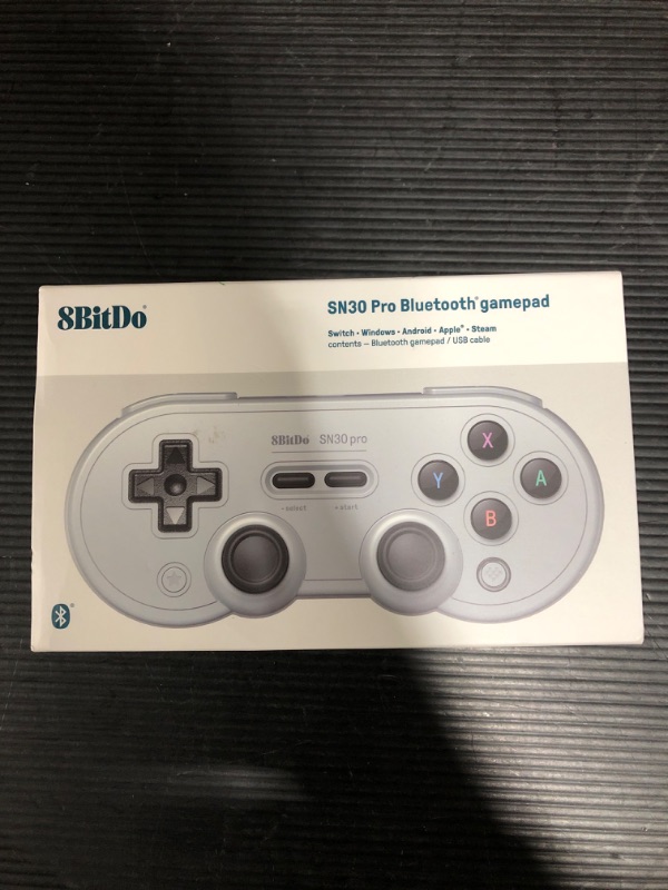 Photo 2 of 8Bitdo SN30 Pro Wireless Bluetooth Controller with Joysticks Rumble Vibration USB-C Cable Gamepad Compatible with Switch,Windows, Mac OS, Android, Steam (Gray Edition)
