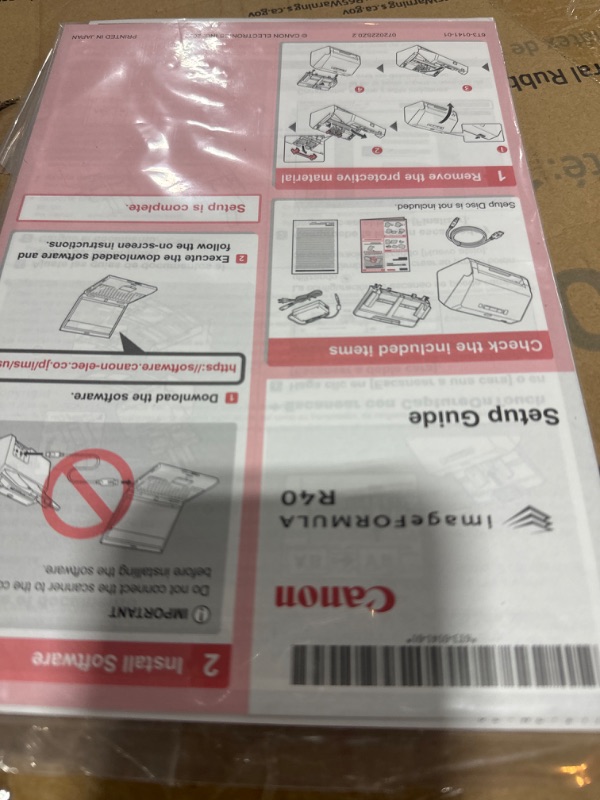 Photo 1 of Canon imageFORMULA R40 Receipt Edition Office Document Scanner