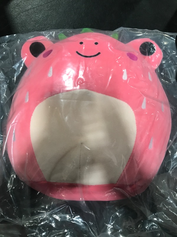 Photo 2 of CHUDATOM Cute Strawberry Frog Plush Pillow Toy, Kawaii Strawberry Frog Stuffed Animal Soft Frog Plushies Throw Pillow, Creative Cute Stuffed Frog Plush Toy for Kids Girls Birthday Christmas 