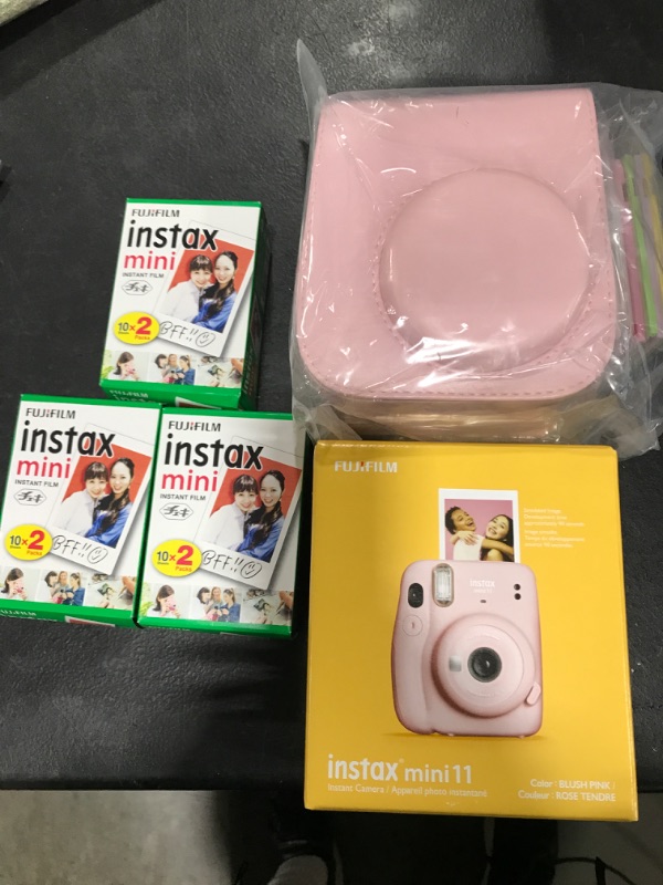 Photo 2 of Fujifilm Instax Mini 11 Instant Camera - Blush Pink 4.8" x 4.2" x 2.6" Blush Pink Camera Only