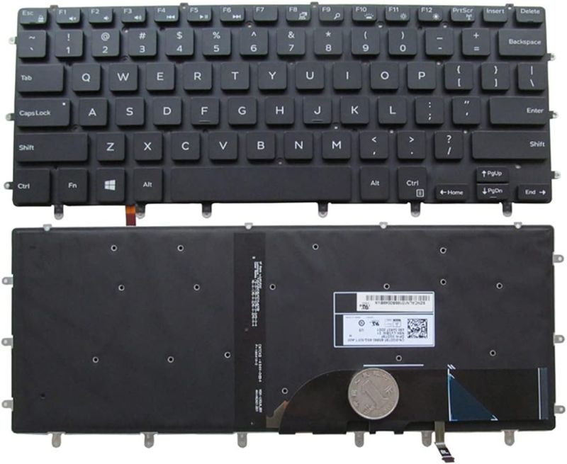Photo 1 of LXDDP Laptop Replacement US Layout Backlit Keyboard for Dell XPS 15 9550 N7547 N7548 9560 for Inspiron 15 7000 15-7558 15-7568 0WDHC2 NSK-LV0BW Black