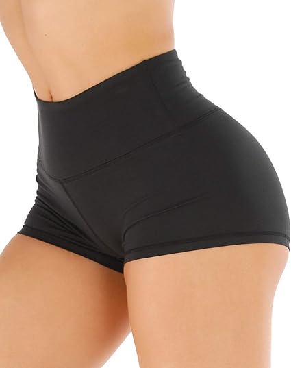 Photo 1 of CHRLEISURE Workout Booty Spandex Shorts for Women, High Waist Soft Yoga Shorts