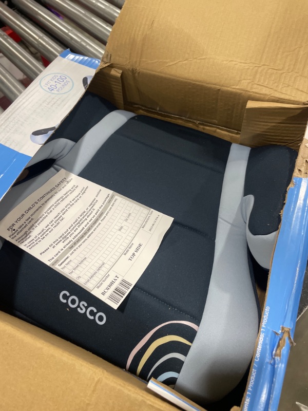 Photo 1 of Cosco Topside Backless Booster Car Seat, Lightweight 40-100 lbs, Rainbow