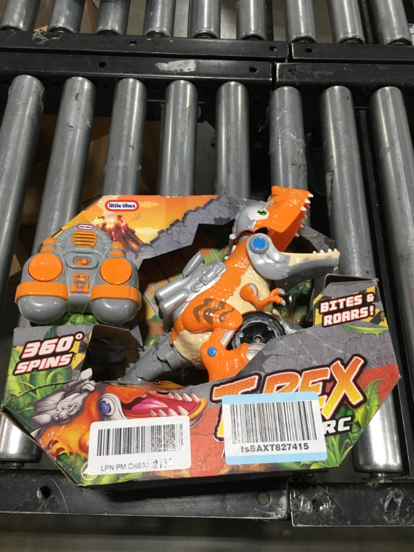 Photo 1 of Little Tikes T-Rex Strike RC Remote Control Chompin' Dinosaur Toy Vehicle Car with Full 360 Degree Spins That Roars, Plays Music and SFX- Gifts for Kids, Toys for Boys & Girls Ages 4 5 6+ Years Old