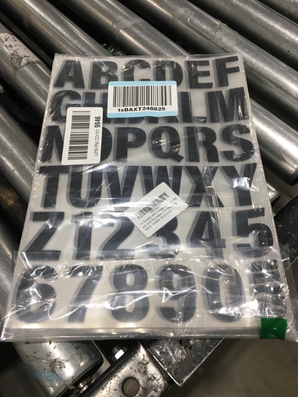 Photo 2 of 10 Sheets 430 Pieces Iron on Letters and Numbers for Clothing, 2 Inch 2 Colors Iron on Vinyl Letters with A-Z PU Heat Transfer Letters 0-9 Iron on Numbers Alphabet Sticker for Fabric T-Shirt DIY Craft C: 10 Sheets, Black and White