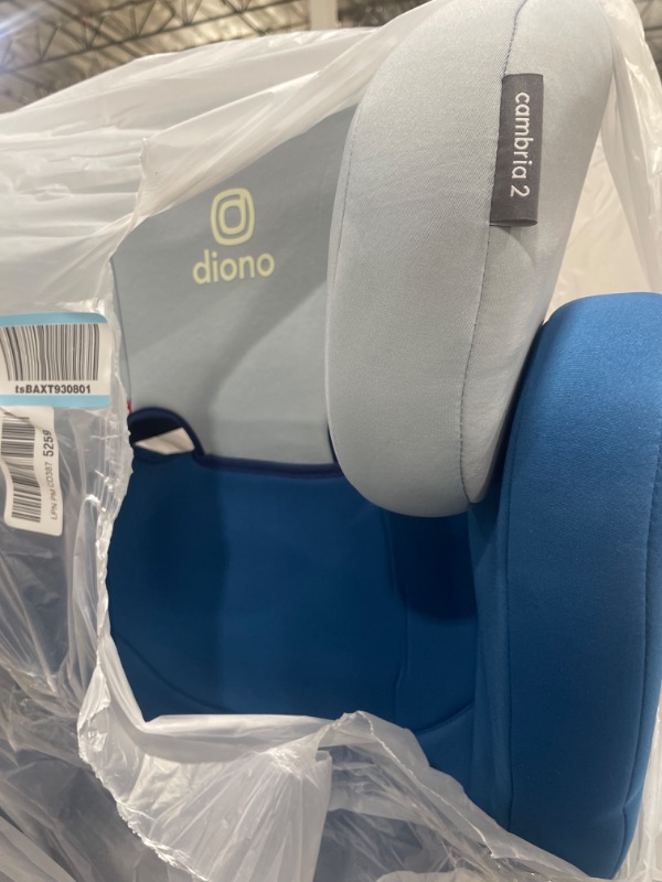 Photo 3 of Diono Cambria, Dual Latch Connectors, 2-in-1 Belt Positioning Booster Seat, High-Back to Backless Booster with Space and Room to Grow, 8 Years 1 Booster Seat, Blue