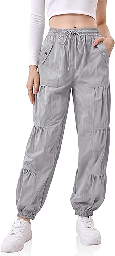 Photo 1 of Cicy Bell Women's Parachute Pants Baggy Low Waisted Lightweight Hiking Joggers Trendy Y2K Pants 