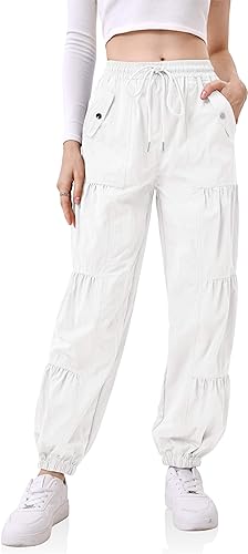 Photo 1 of Cicy Bell Women's Parachute Pants Baggy Low Waisted Lightweight Hiking Joggers Trendy Y2K Pants 29x37
