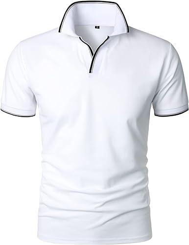 Photo 1 of Ceoutdoor Mens Polo Shirt Short Sleeve Moisture Wicking Summer Golf Shirts Casual Collared Tops Medium Bean Red---3XL