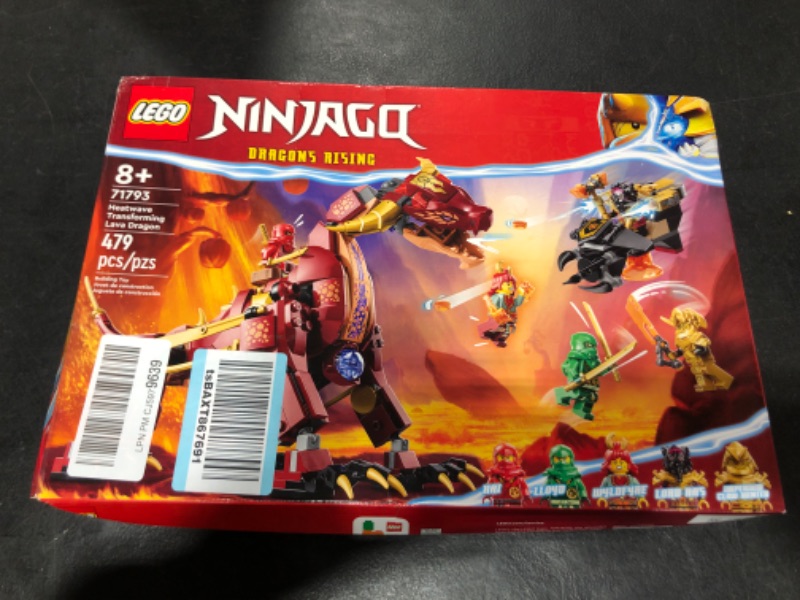 Photo 2 of LEGO NINJAGO Heatwave Transforming Lava Dragon 71793 Building Toy Set, Features a Ninja Dragon, a Hovercraft Vehicle and 5 Minifigures, Lava Dragon Toy for Kids Ages 8+ Who Love Ninja Adventures