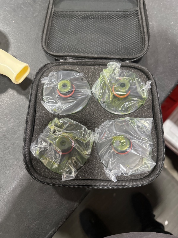 Photo 2 of Chirano Lifting Jack Pad for Tesla Model 3/S/X/Y, 4 Pucks with a Storage Case, Accessories for Tesla Vehicles 2.7" Diameter